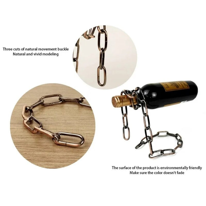 Iron Chain Floating Wine Holder