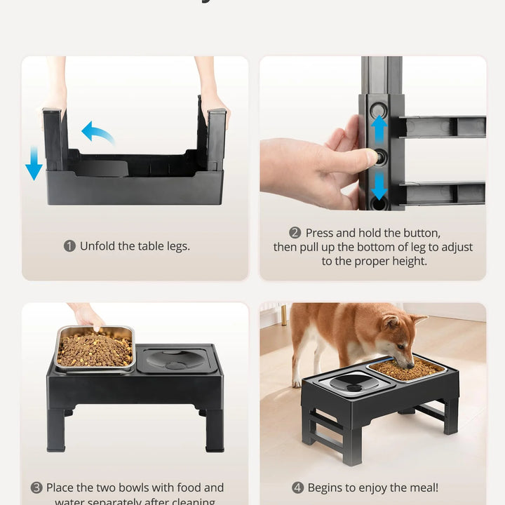 Elevated Mess-Free Dog Bowl